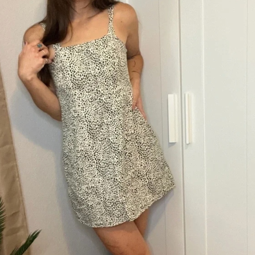 Leopard Print Mini Dress, Sz S